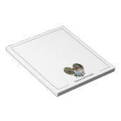 Personalisiertes Foto Herzrahmen Moderne Kalligrap Notizblock (angewinkelt)