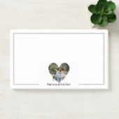 Personalisiertes Foto Herzrahmen Moderne Kalligrap Post-it Klebezettel (Büro)