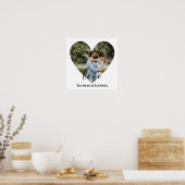 Personalisiertes Foto Herzrahmen Moderne Kalligrap Poster (Küche)