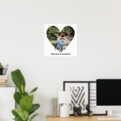 Personalisiertes Foto Herzrahmen Moderne Kalligrap Poster (Heimbüro)