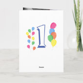 Personalisiertes Foto Hochladen 1. Geburtstag Karte (Rückseite)