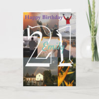 Personalisiertes Foto Hochladen 21. Geburtstag