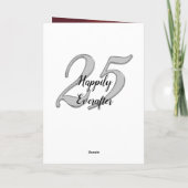 Personalisiertes Foto Hochladen 25 Jahre alt Karte (Rückseite)