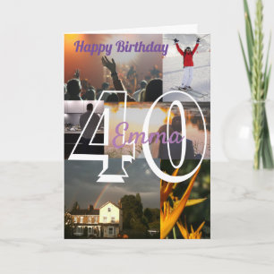 Personalisiertes Foto Hochladen 40. Geburtstag Karte