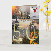 Personalisiertes Foto Hochladen 50 Jahre alt Karte (Gelbe Blume)