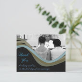 Personalisiertes Foto Hochzeit danke Karten (Stehend Vorderseite)