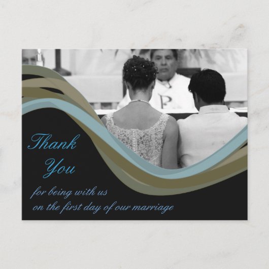 Personalisiertes Foto Hochzeit danke Karten (Vorderseite)