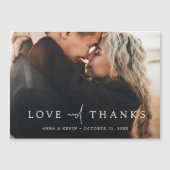 Personalisiertes Foto Hochzeit Danke Magnet (Vorderseite)