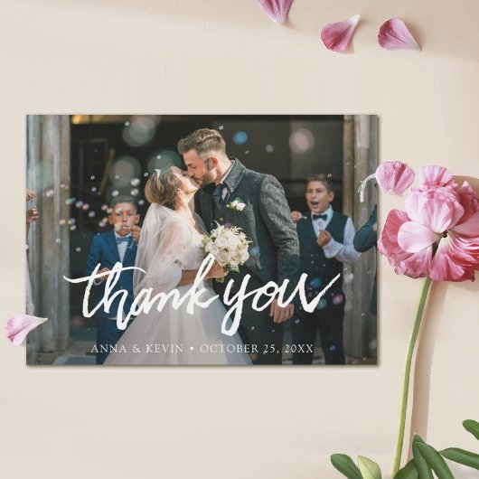 Personalisiertes Foto Hochzeit Danke Magnet