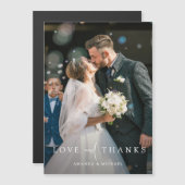 Personalisiertes Foto Hochzeit Danke Magnet (Vorne/Hinten)