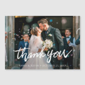 Personalisiertes Foto Hochzeit Danke Magnet (Vorderseite)