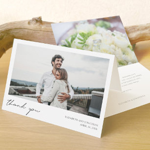 Personalisiertes Foto Hochzeit Danke Note Card