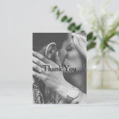Personalisiertes Foto Hochzeit Danke Postkarte (Stehend Vorderseite)