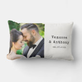 Personalisiertes Foto Hochzeit Jahrestag Lendenkissen (Vorderseite)