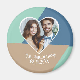 Personalisiertes Foto Hochzeit Jahrestag Sake Magnet
