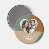 Personalisiertes Foto Hochzeit Jahrestag Sake Magnet (Vorderseite/Rückseite)