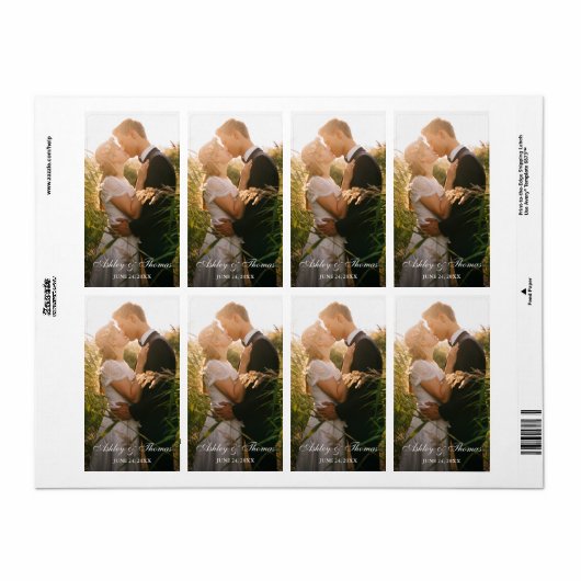 Personalisiertes Foto Hochzeit kleine Liebesklamme (Vorne)