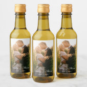 Personalisiertes Foto Hochzeit Mini Weinflasche Et Weinetikett (Flaschen)