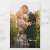 Personalisiertes Foto Hochzeit Mini Weinflasche Et Weinetikett (Einzelnes Label)