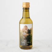 Personalisiertes Foto Hochzeit Mini Weinflasche Et Weinetikett (Vorderseite)