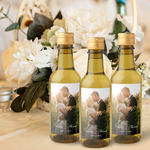 Personalisiertes Foto Hochzeit Mini Weinflasche Et Weinetikett