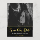 Personalisiertes Foto Hochzeit speichern Sie das D Ankündigungspostkarte (Vorderseite)