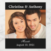 Personalisiertes Foto Hochzeit Wein Gefallen Etike Weinetikett (Einzelnes Label)