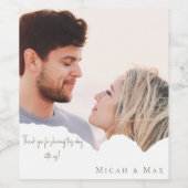 Personalisiertes Foto Hochzeit Wein Gefallen II Weinetikett (Einzelnes Label)