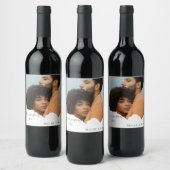 Personalisiertes Foto Hochzeit Wein Gefallen Weinetikett (Flaschen)
