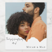 Personalisiertes Foto Hochzeit Wein Gefallen Weinetikett (Einzelnes Label)