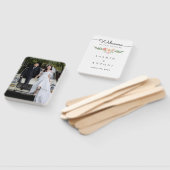 Personalisiertes Foto-Hochzeitsfächer-Programm Fächer (Non-assembled)