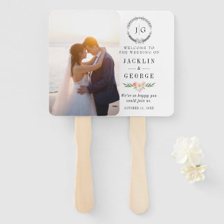 Personalisiertes Foto-Hochzeitsfächer-Programm Fächer