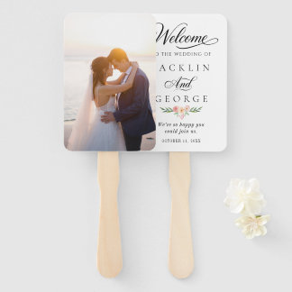 Personalisiertes Foto-Hochzeitsfächer-Programm Fächer