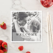Personalisiertes Foto Hochzeitsfeier Napkin Serviette (Beispiel)