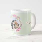 Personalisiertes Foto Hochzeitstag Bräune maßgesch Jumbo-Tasse (Vorderseite Rechts)
