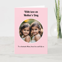 Personalisiertes Foto Hübsch Rosa Muttertag Feiertagskarte