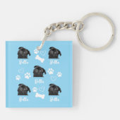 Personalisiertes Foto Hund Lover Instagramm Schlüsselanhänger (Rückseite)