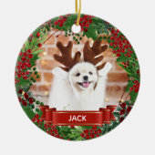Personalisiertes Foto Hund Lover Weihnachtsschmuck (Vorne)