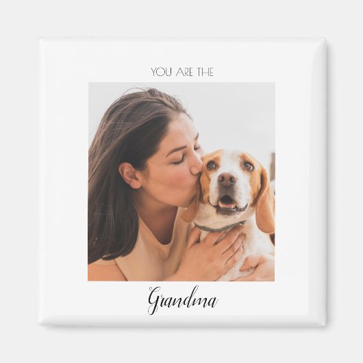 Personalisiertes Foto Hunde Oma Mutter Magnet (Vorne)