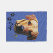 Personalisiertes Foto-Hundeschlittenbild Fleecedecke (Vorderseite (Horizontal))