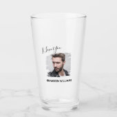 Personalisiertes Foto I Liebe Sie Glas (Vorderseite)