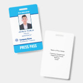 Personalisiertes Foto-ID-Abzeichen Ausweis (Vorder- & Rückseite)