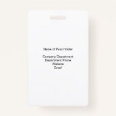 Personalisiertes Foto-ID-Abzeichen Ausweis (Rückseite)