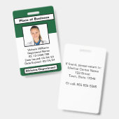 Personalisiertes Foto-ID-Abzeichen Ausweis (Vorder- & Rückseite)