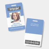 Personalisiertes Foto-ID-Abzeichen Ausweis (Vorder- & Rückseite)
