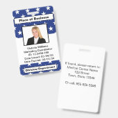 Personalisiertes Foto-ID-Abzeichen Ausweis (Vorder- & Rückseite)