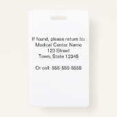 Personalisiertes Foto-ID-Abzeichen Ausweis (Rückseite)