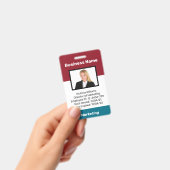 Personalisiertes Foto-ID-Abzeichen für Mitarbeiter Ausweis (Handheld)