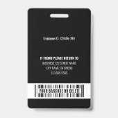 Personalisiertes Foto ID Vertikales Abzeichen Ausweis (Rückseite)