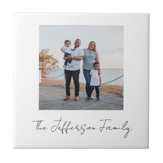 Personalisiertes Foto im Instagram-Stil mit Text Fliese (Vorderseite)